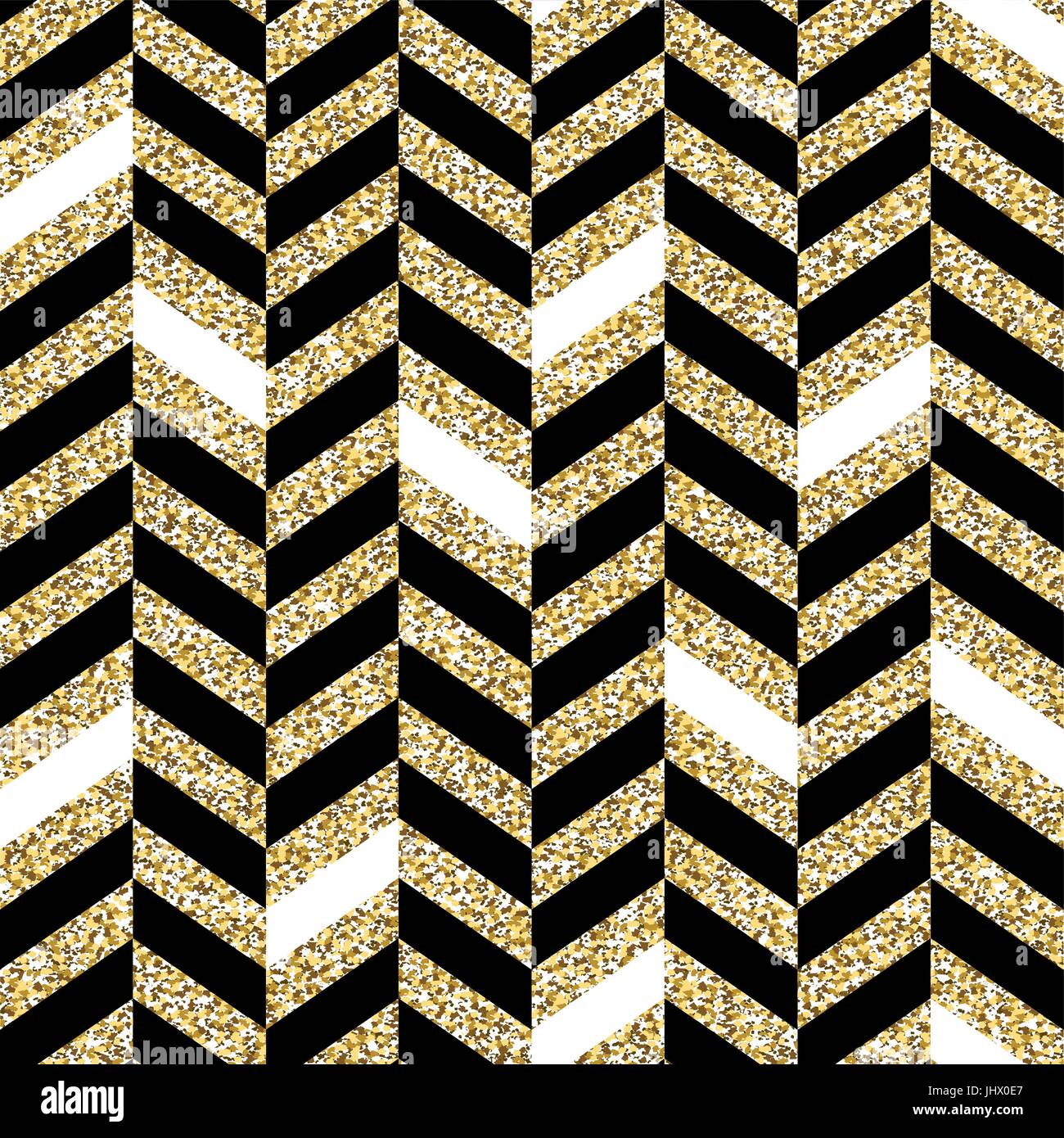 Modèle chevron transparente. La surface d'or étincelant. Fond noir et or Illustration de Vecteur