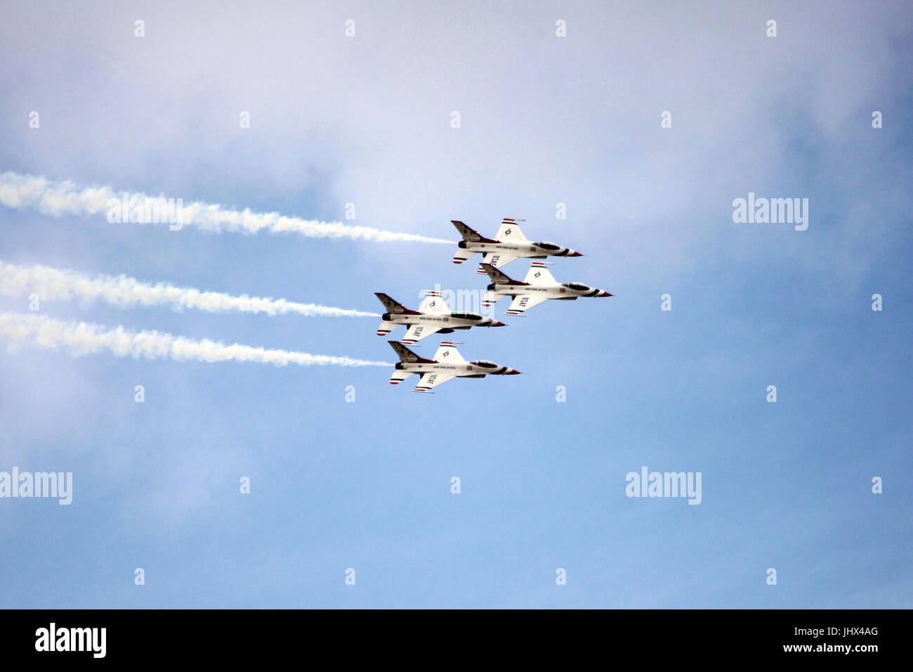L'équipe de voltige de l'USAF Thunderbirds, Banque D'Images