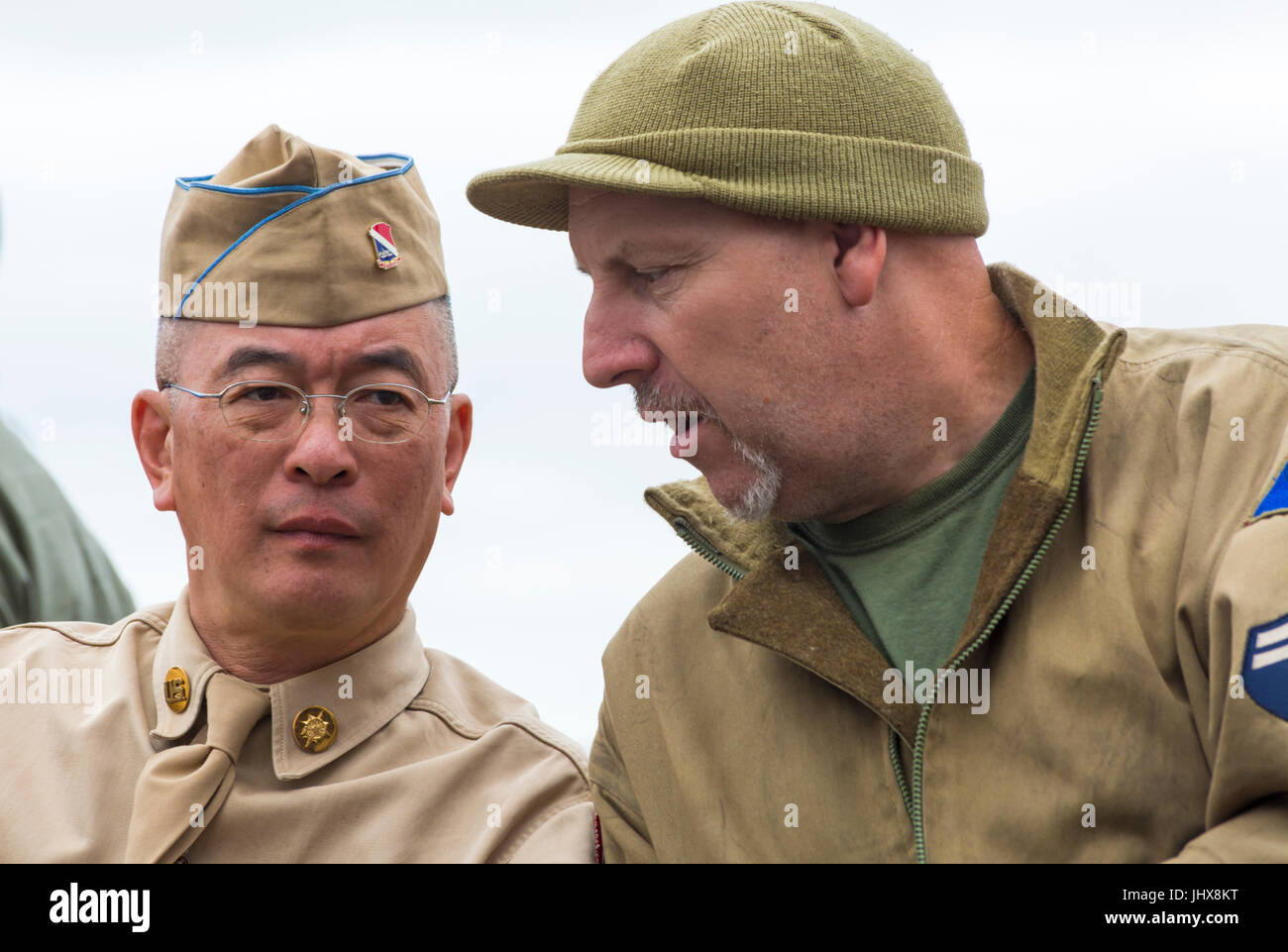 Poole va Vintage, Poole, Dorset, UK. 16 juillet 2017. Poole va Vintage événement a lieu sur le quai - des militaires américains en uniforme. Credit : Carolyn Jenkins/Alamy Live News Banque D'Images