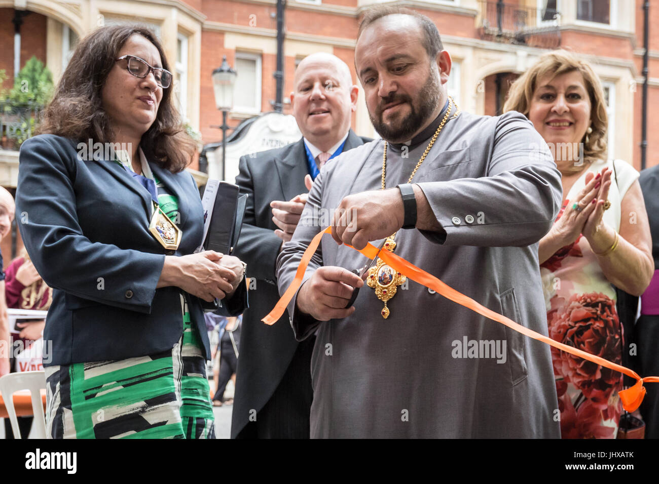 Londres, Royaume-Uni. 16 juillet, 2017. Ouverture officielle du 7ème festival de rue d'Arménie. © Guy Josse/Alamy Live News Banque D'Images