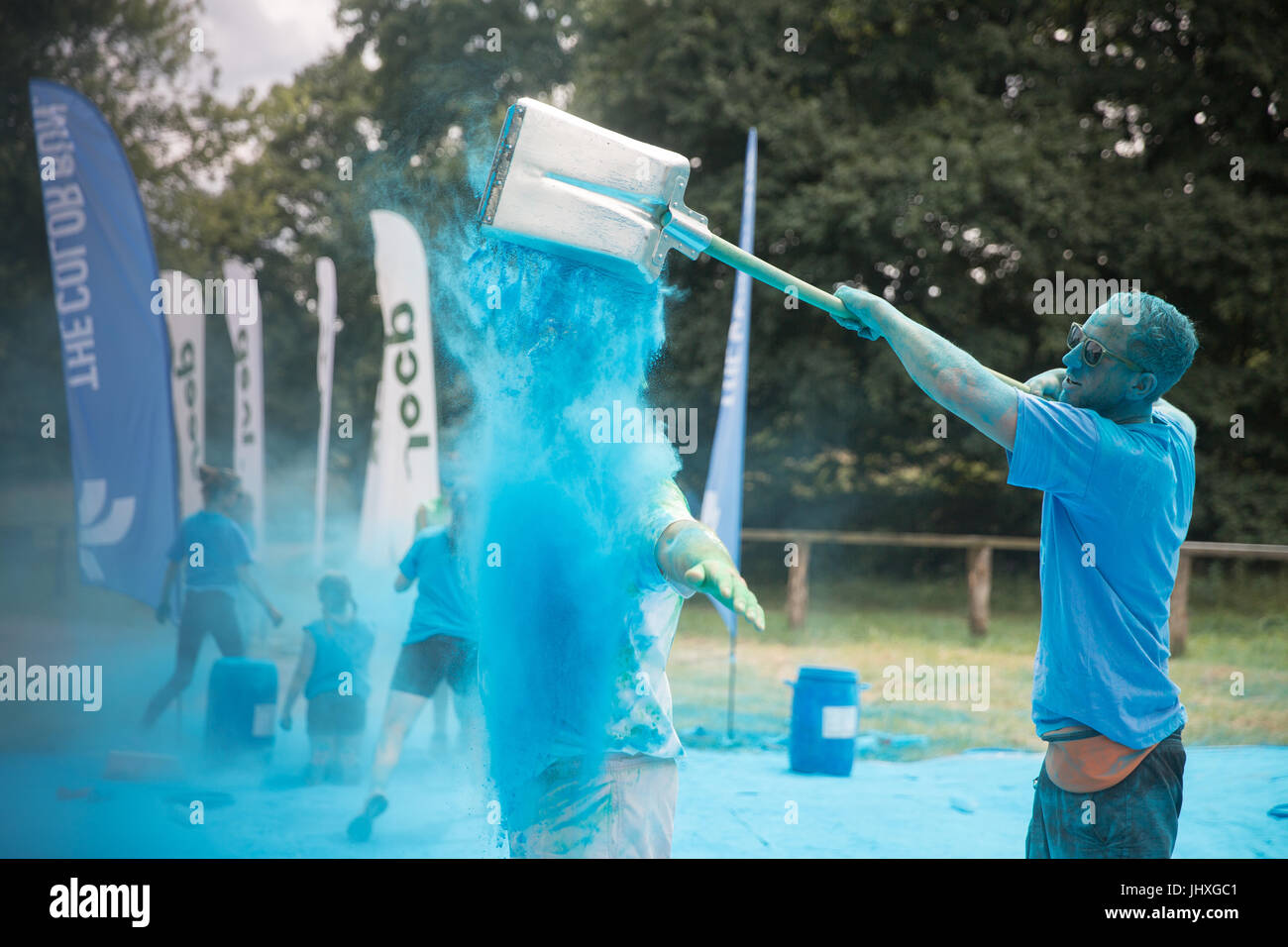 Des scènes de la Color Run à Luxembourg en 2017 Banque D'Images