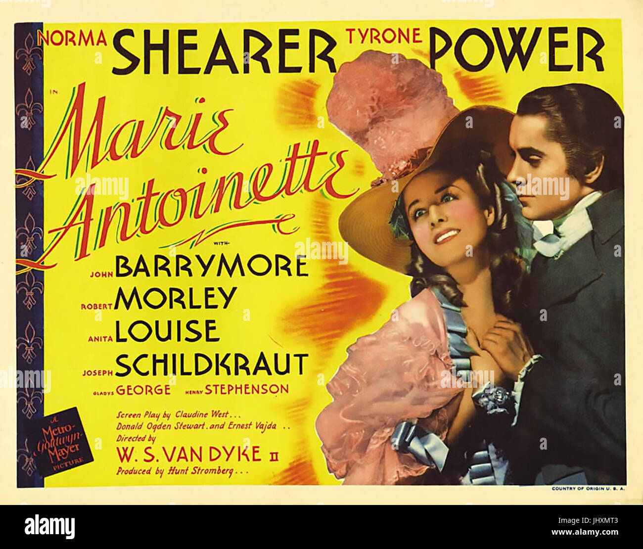 MARIE ANTOINETTE 1938 MGM film avec Norma Shearer et Tyrone Power Banque D'Images