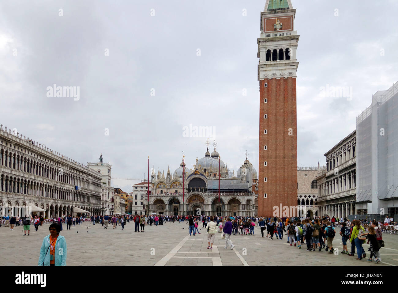 La basilique et la Place Saint Marc, Venise, Italie Banque D'Images