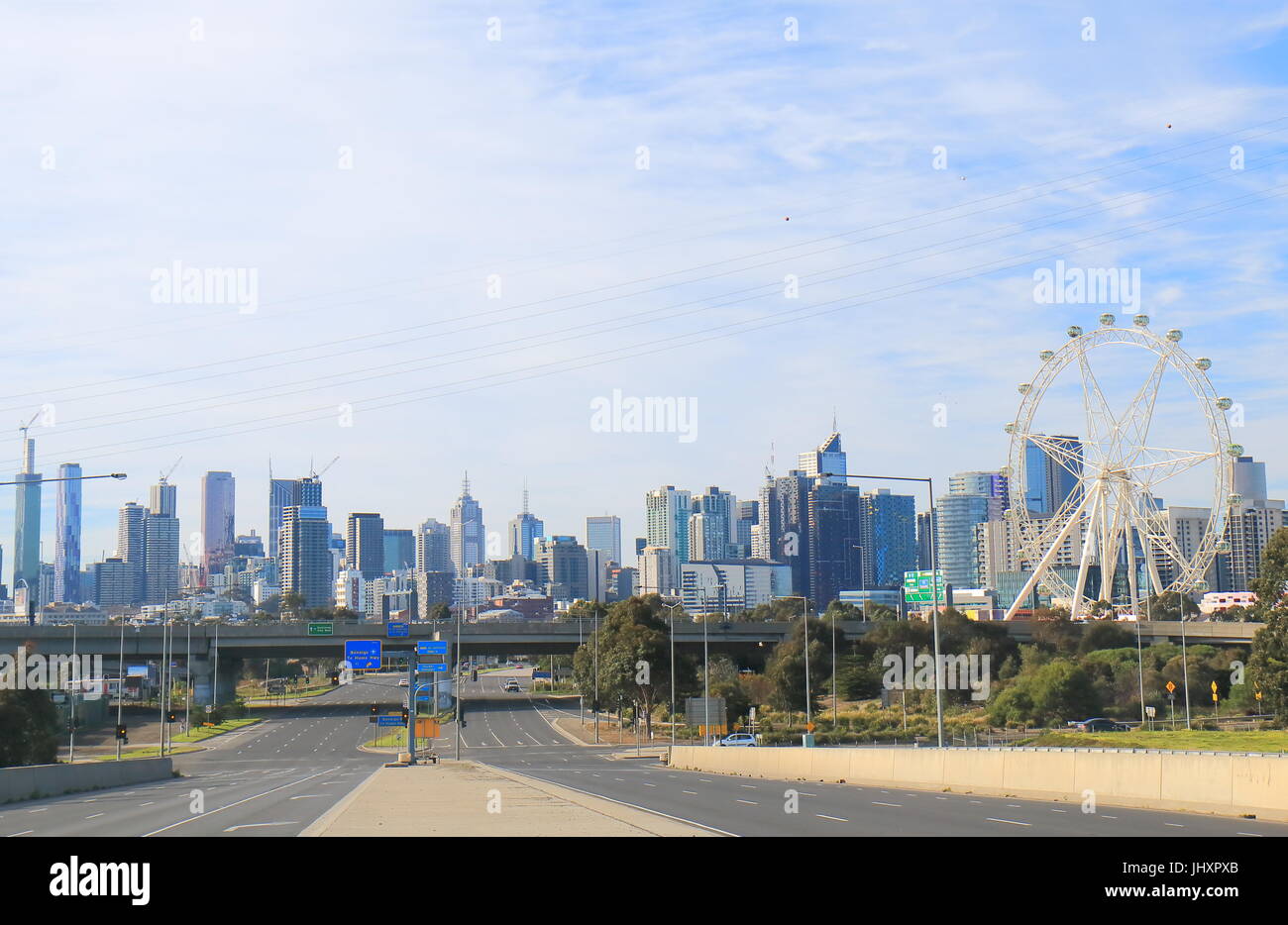 Le centre-ville de Melbourne Australie paysage urbain Banque D'Images
