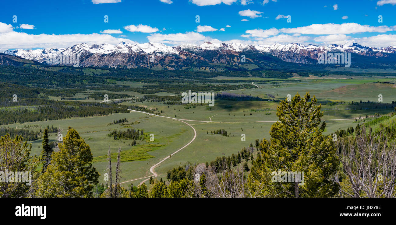 Oublier sur le Scenic Byway, l'Idaho de scie Banque D'Images