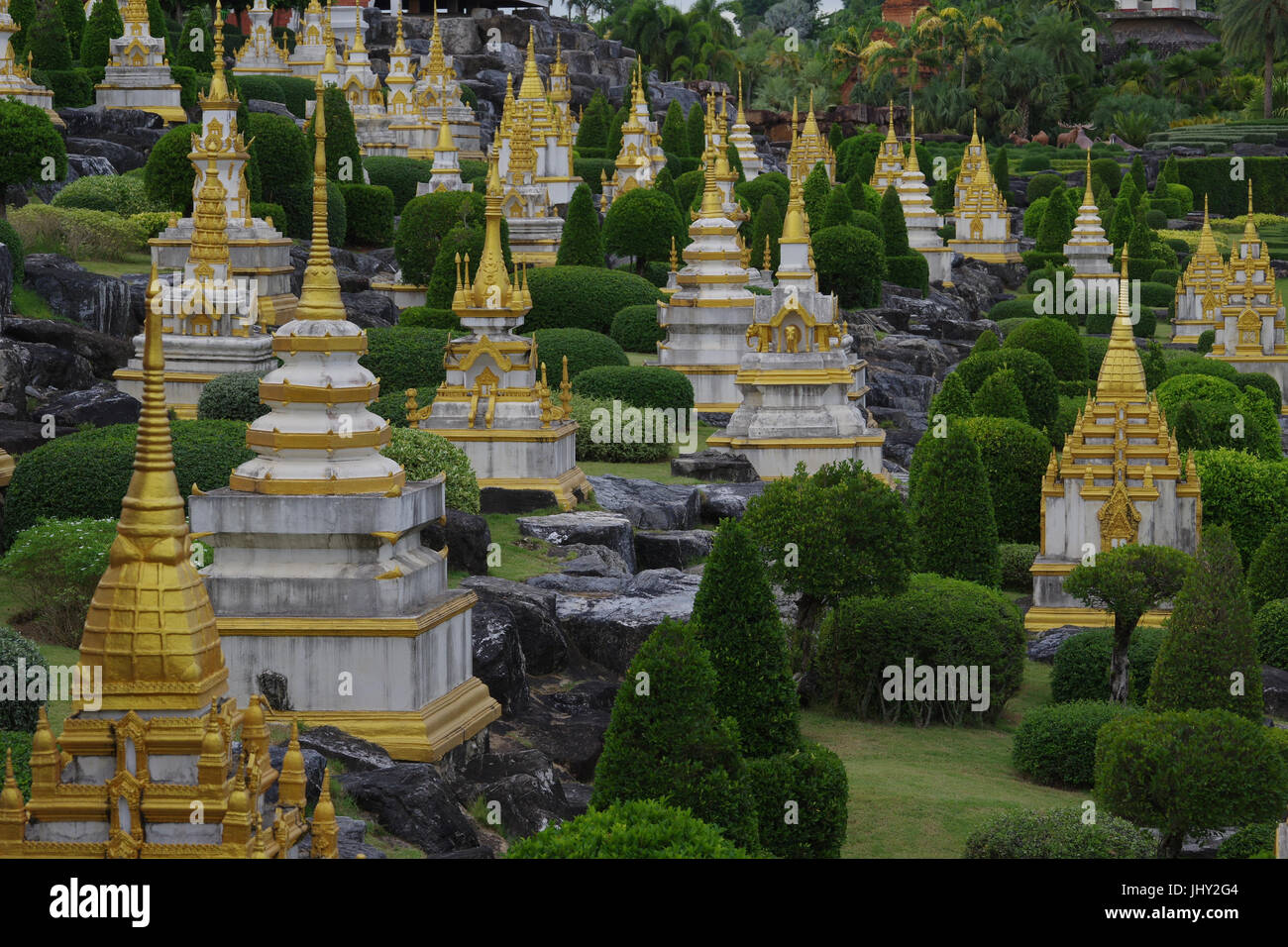 Jardin Tropical de Nong Nooch park à Pattaya en Thaïlande Banque D'Images