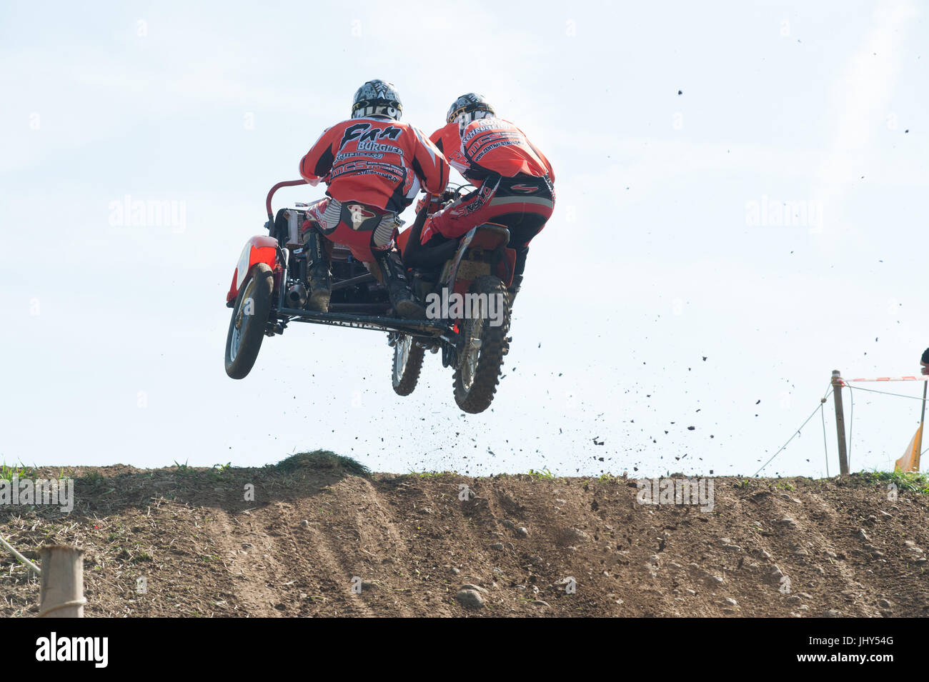 Départ pour une course de moto cross Photo Stock - Alamy