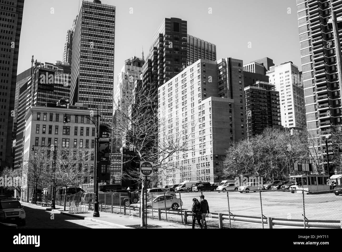 Beaux bâtiments au centre-ville de Manhattan - New York / Manhattan - 2 avril, 2017 Banque D'Images