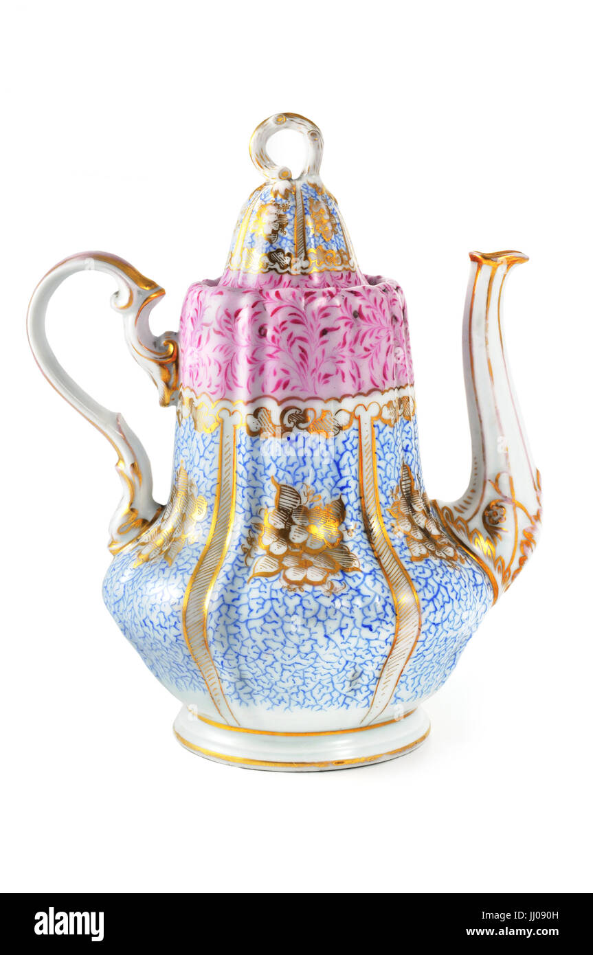 Pot de café antique du 19ème siècle (époque Biedermeier). Banque D'Images