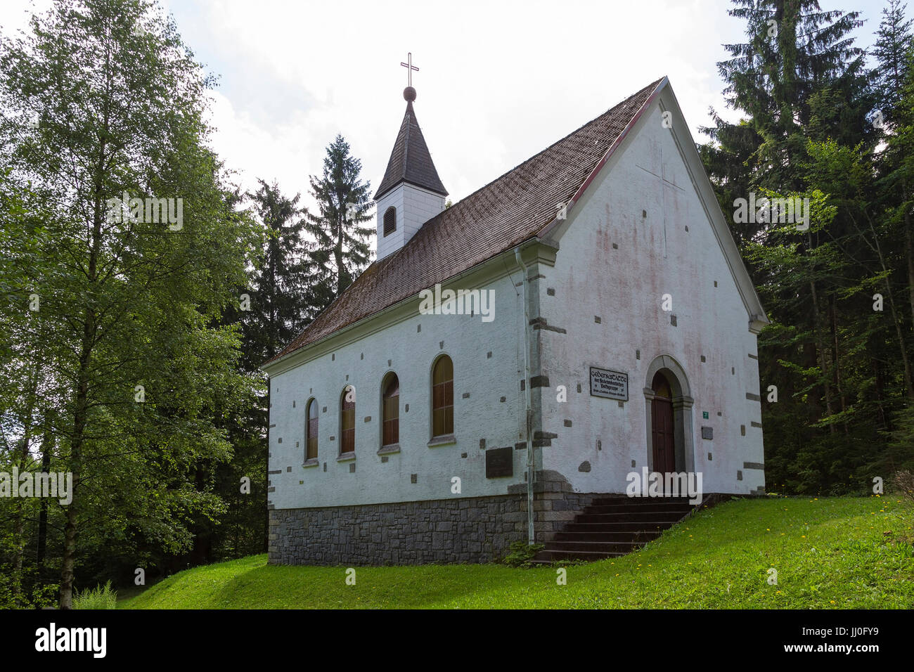 Mémorial de l'Sudeten-German groupe ethnique, expulsé à Nice accueil l'Eglise-juste, M ?hlviertel, Haute Autriche, Autriche - Chapelle à Nice, juste, Muehlvierte Banque D'Images