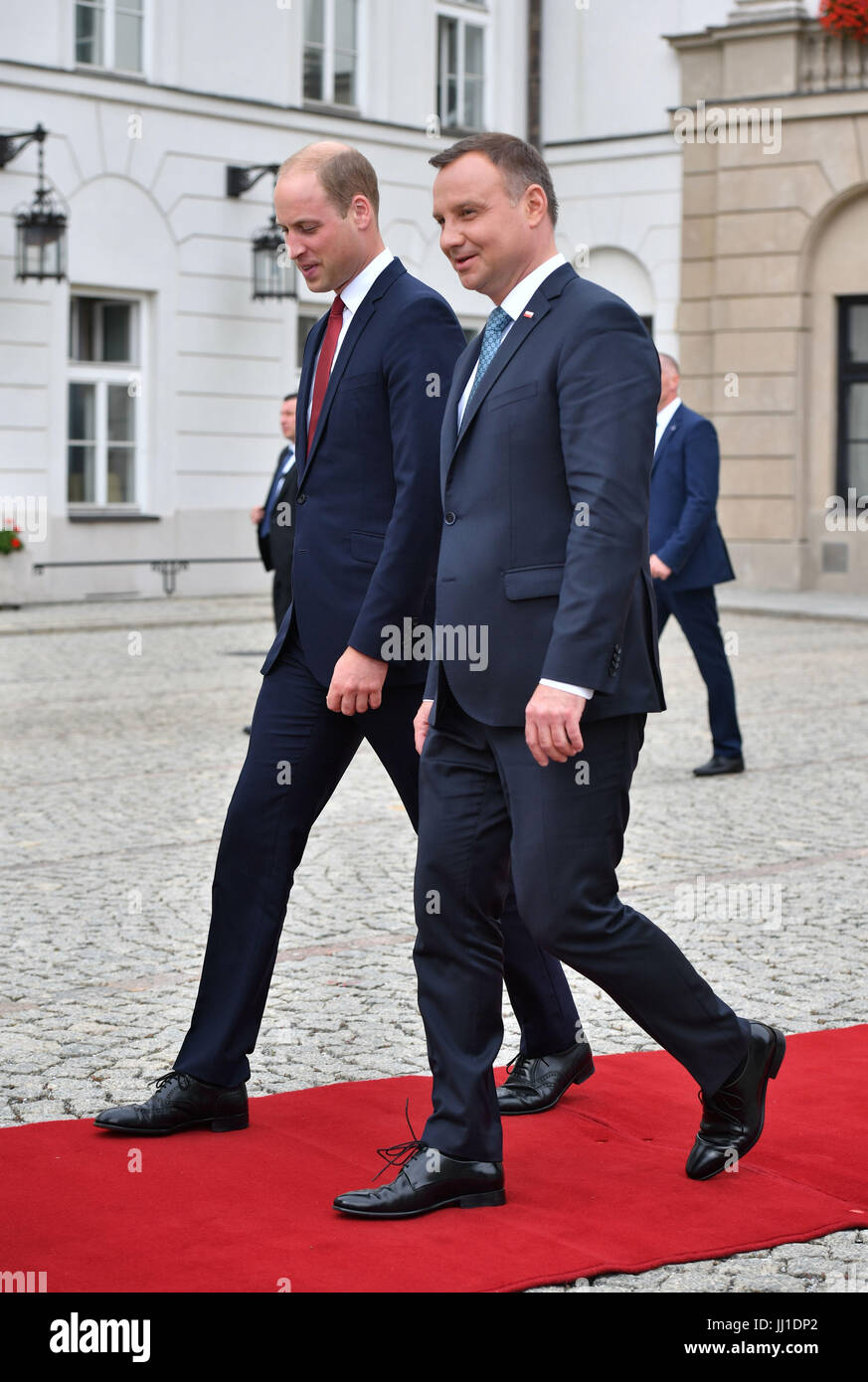 Le duc de Cambridge rencontre le Président Andrzej Duda au palais présidentiel de Varsovie, Pologne, le premier jour de sa visite de cinq jours de la Pologne et l'Allemagne. Banque D'Images