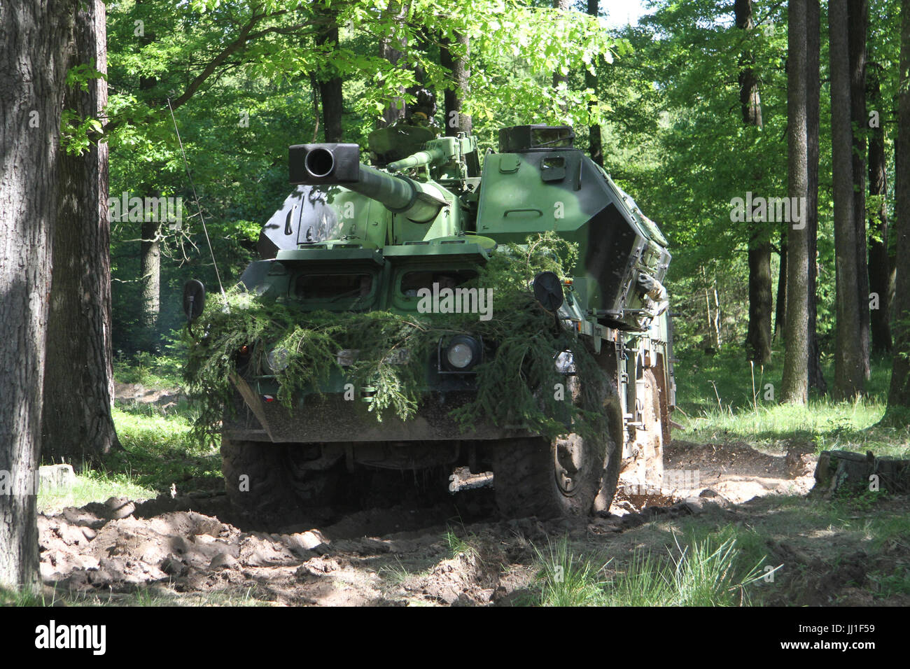 L'armée tchèque canon automoteur de 152 mm Howitzer SpGH modèle DANA 77 Banque D'Images