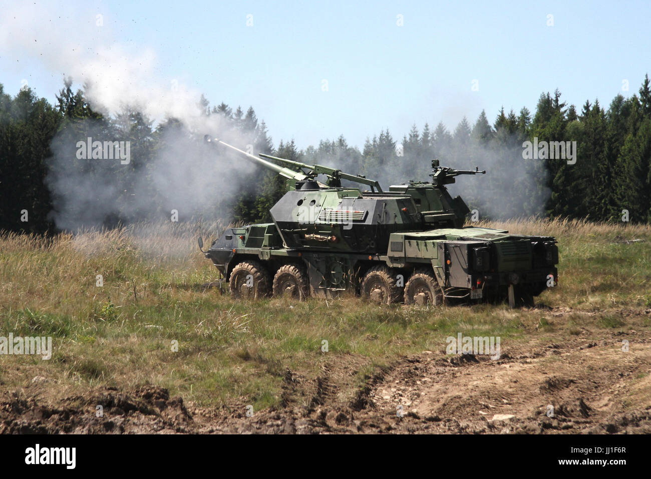 L'armée tchèque canon automoteur de 152 mm Howitzer SpGH modèle DANA 77 Banque D'Images