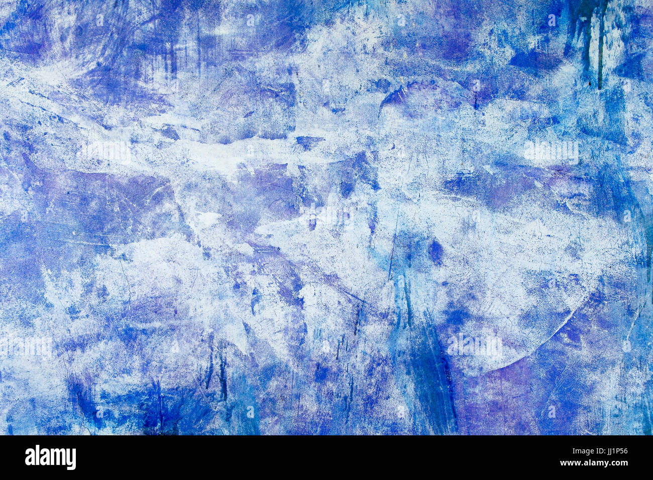 Mur peint en bleu. Banque D'Images