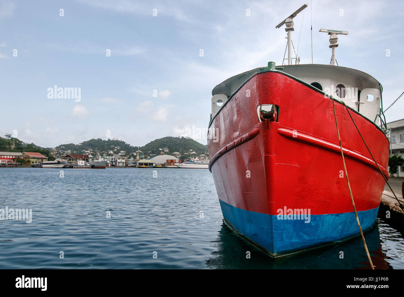 Du navire au port. Banque D'Images