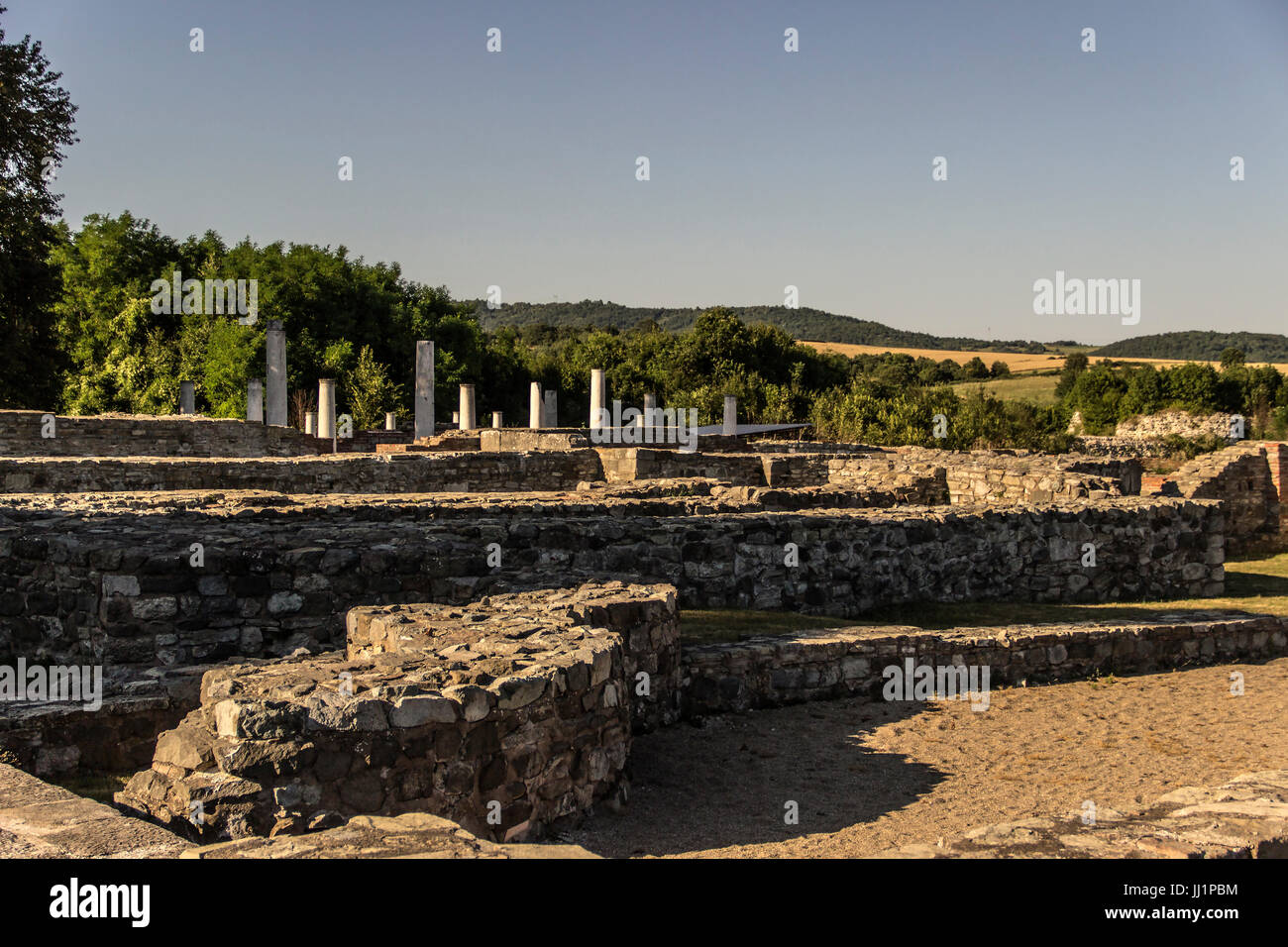 Est de la Serbie - Le reste préservé de l'empereur romain Galerius Maximianus palace de la fin du 3e siècle nommé Felix Romuliana Banque D'Images