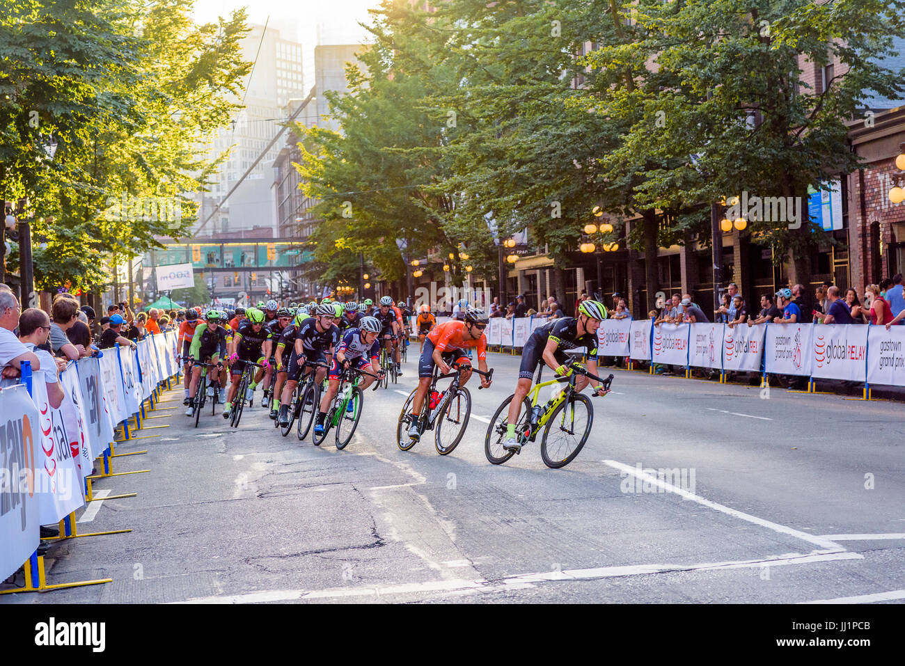 Le Global Relay Gastown Grand Prix du vélo de course. Gastown, Vancouver, Colombie-Britannique, Canada. Banque D'Images