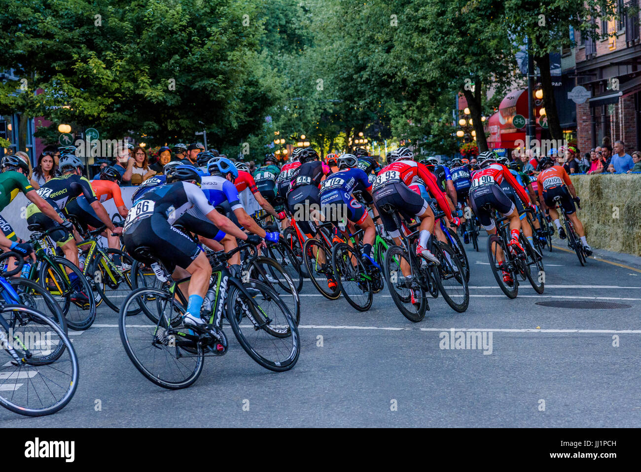 Le Global Relay Gastown Grand Prix du vélo de course. Gastown, Vancouver, Colombie-Britannique, Canada. Banque D'Images