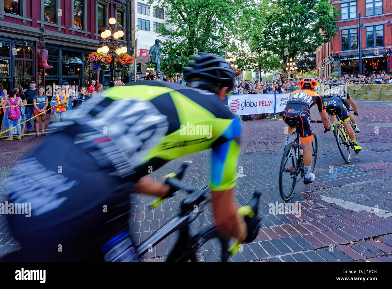 Le Global Relay Gastown Grand Prix du vélo de course. Gastown, Vancouver, Colombie-Britannique, Canada. Banque D'Images