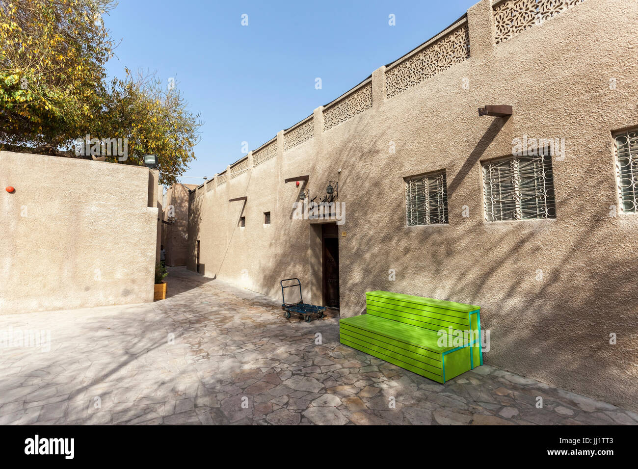 Dar Ibn Al Haytham, Musée d'art visuel, souk Al Fahidiold, zone Bastakiya, Dubaï, Émirats Arabes Unis Banque D'Images