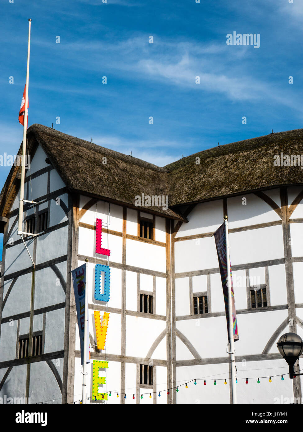 Le Globe Theatre, Southbank (de la Tamise), Londres, Angleterre, RU, FR. Banque D'Images