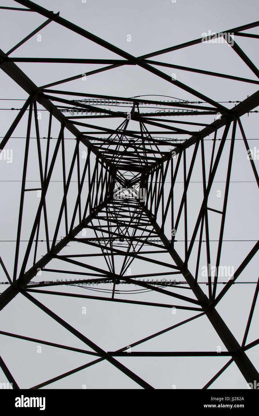 Pylône de l'électricité , les formes géométriques Banque D'Images