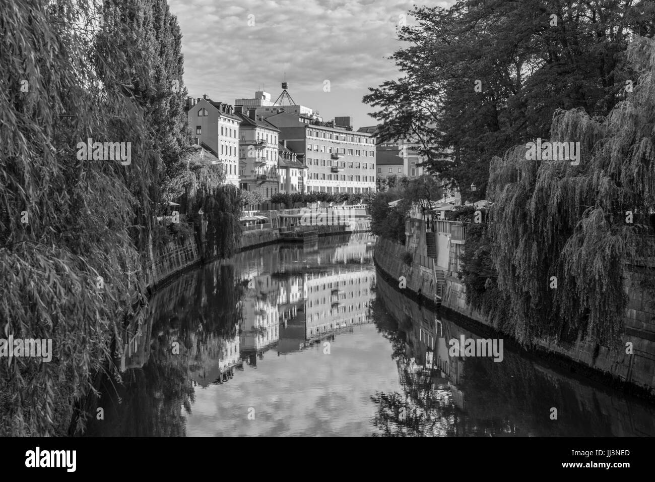 Ljubljana vide le dimanche matin Banque D'Images