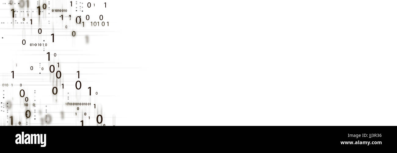Les nombres binaires sur écran numérique Banque D'Images