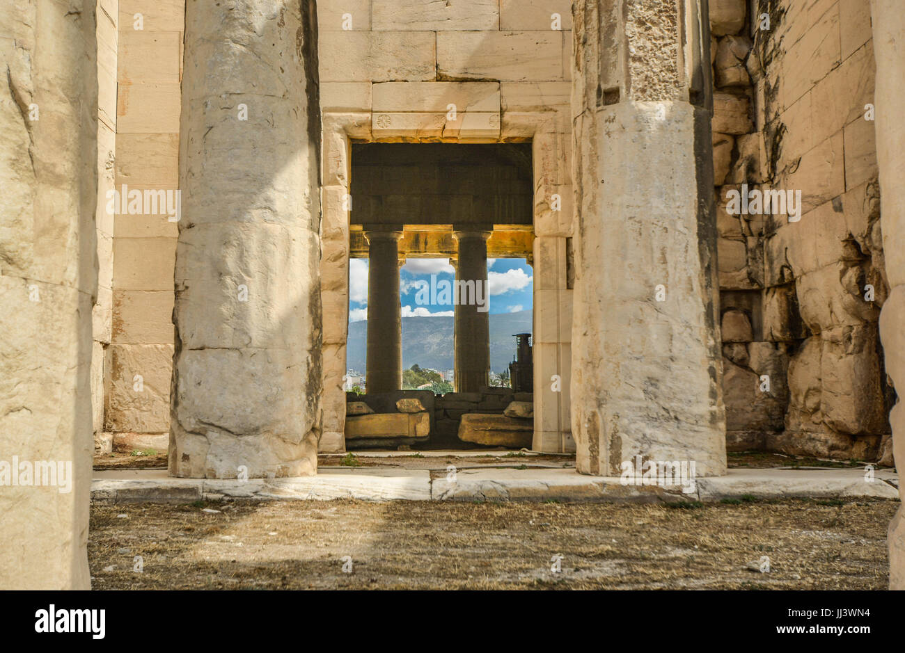 Le Temple d'Héphaïstos dans l'ancienne ville d'Athènes, Grèce Banque D'Images