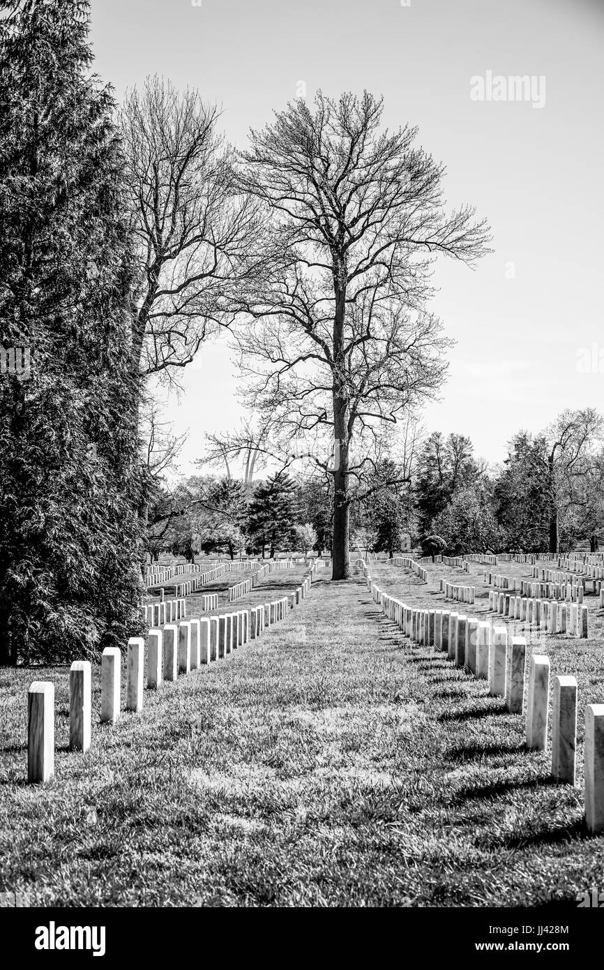 La visite du cimetière d'Arlington à Washington Banque D'Images
