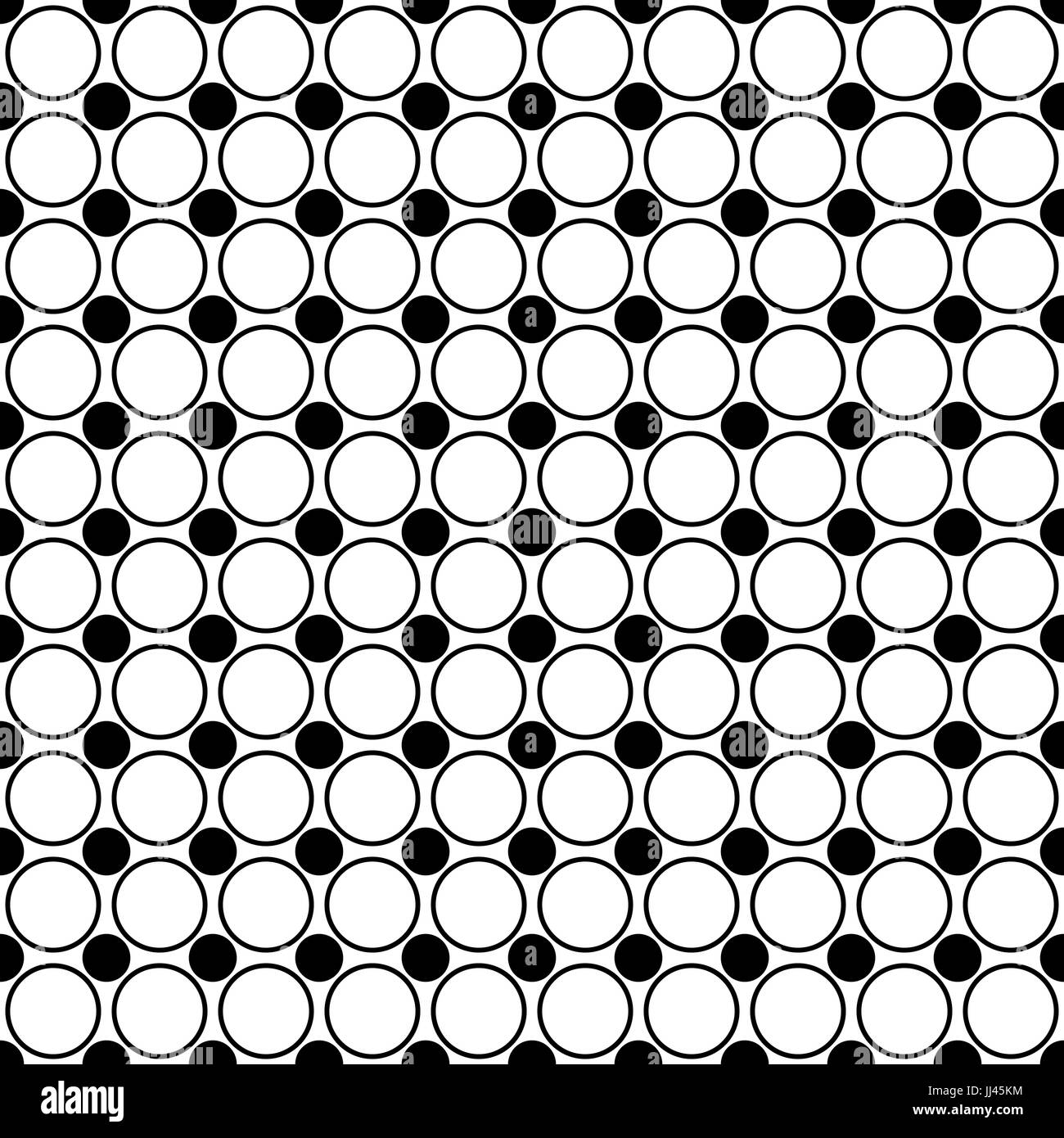 Monochrome transparente motif de cercles - résumé vecteur géométrique de points et de cercles d'arrière-plan Illustration de Vecteur