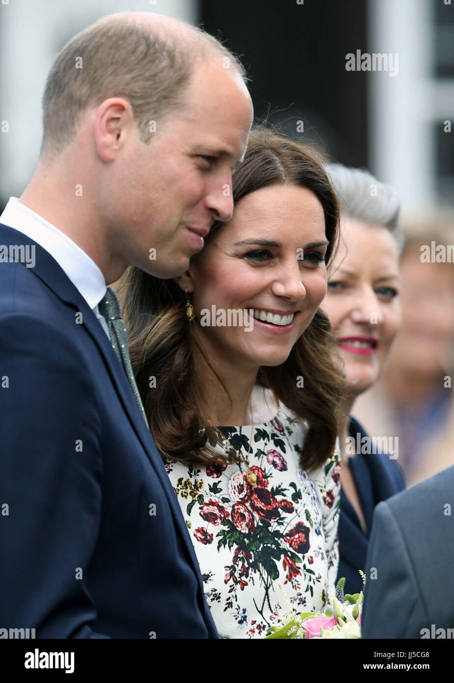 Le duc et la duchesse de Cambridge, visiter l'ancien camp de concentration de Stutthof, près de Gdansk, le deuxième jour de leur visite de trois jours en Pologne. Banque D'Images