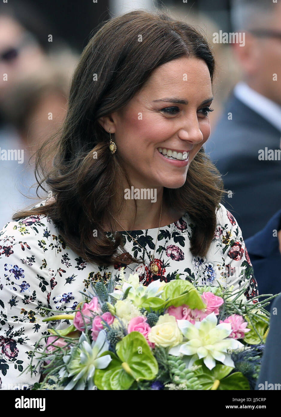 La duchesse de Cambridge visites l'ancien camp de concentration de Stutthof, près de Gdansk, le deuxième jour de leur visite de trois jours en Pologne. Banque D'Images