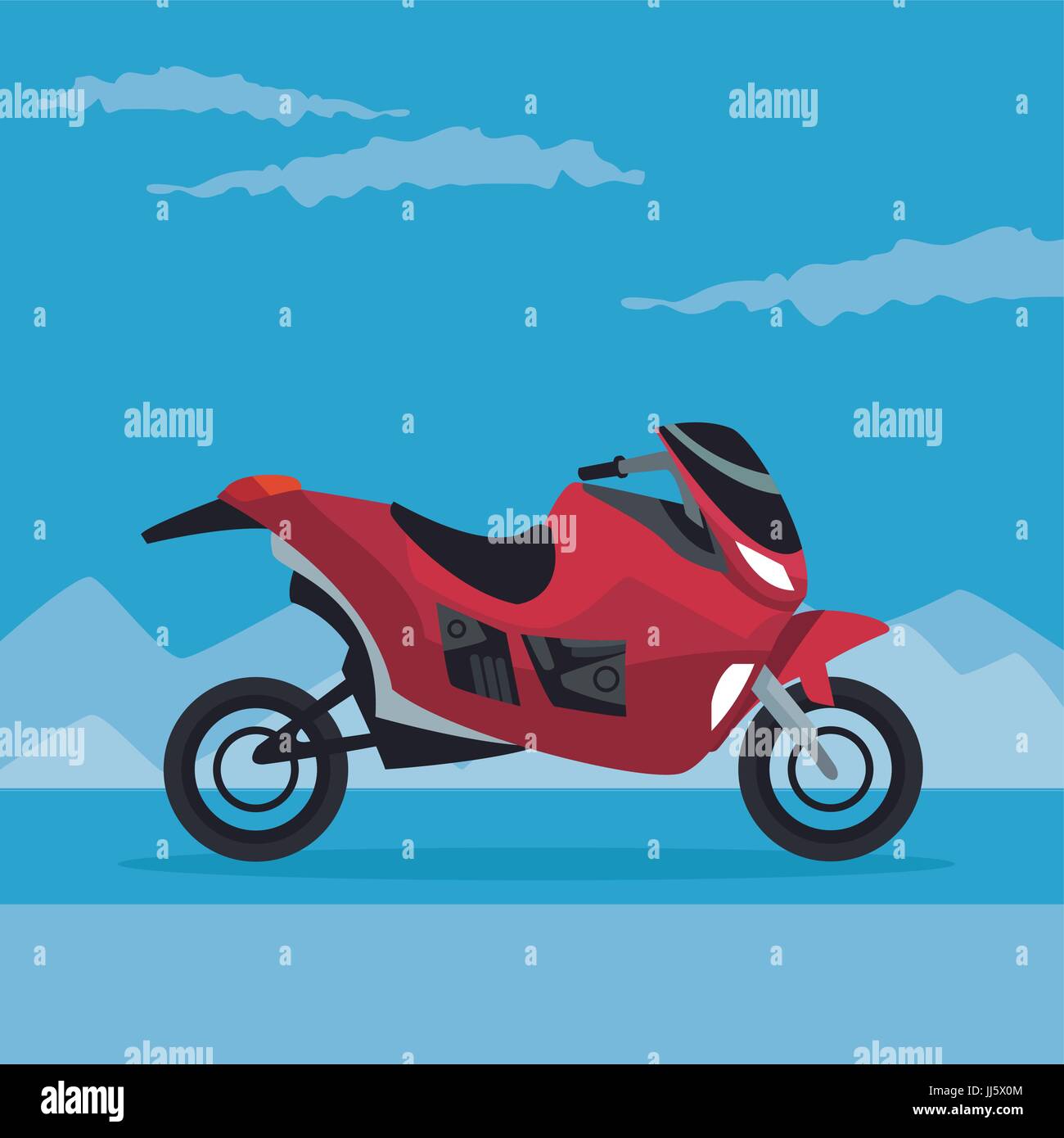 Poster couleur neige en montagne paysage avec moto moderne Image  Vectorielle Stock - Alamy
