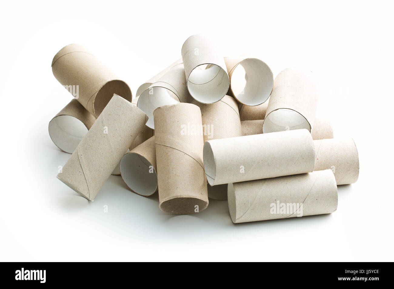 Rouleaux De Papier Toilette Vide Isole Sur Fond Blanc Photo Stock Alamy