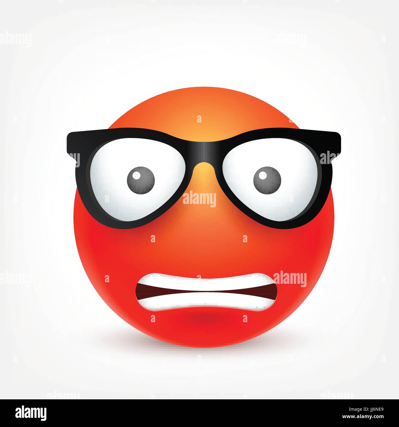 smiley-moticone-visage-rouge-avec-des-motions-l-expression-du