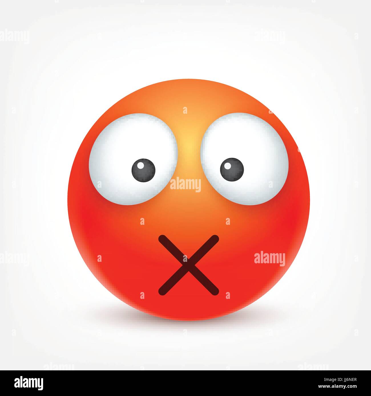 smiley-moticone-visage-rouge-avec-des-motions-l-expression-du