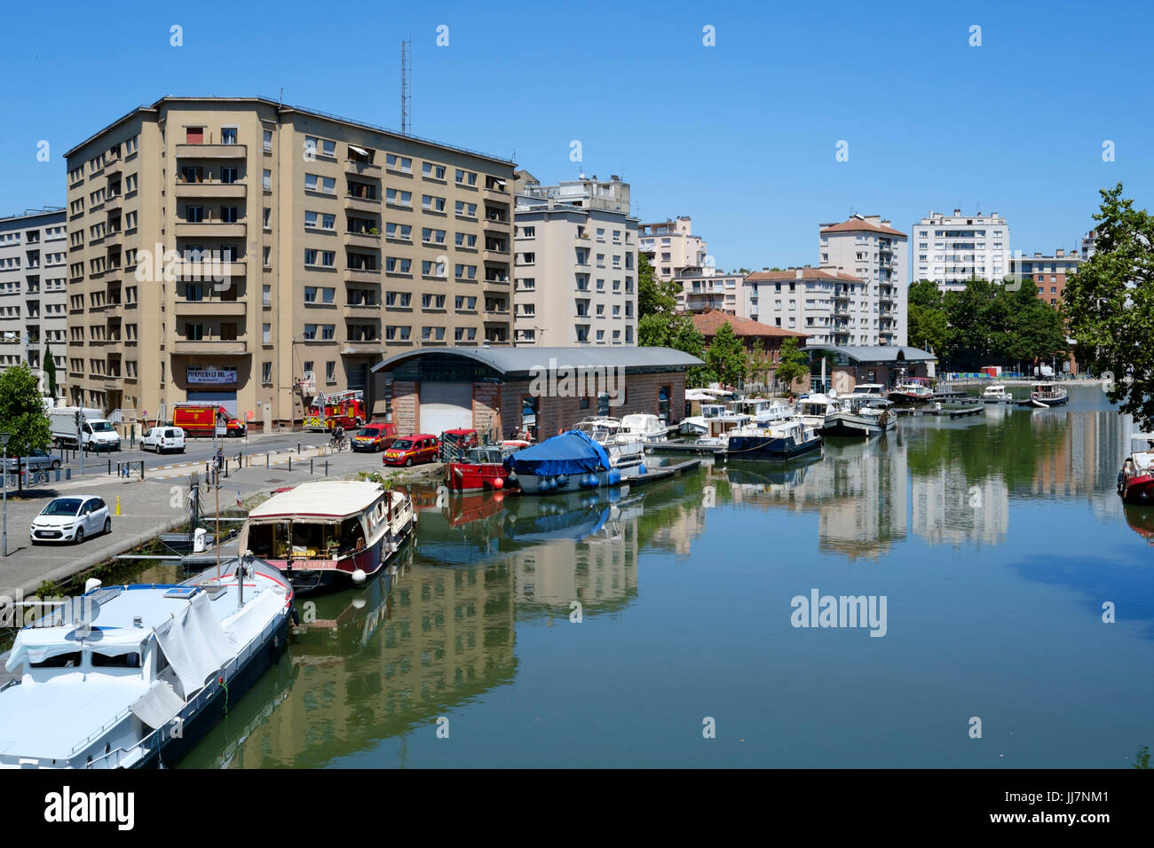 Canal du Midi à Toulouse, France Banque D'Images