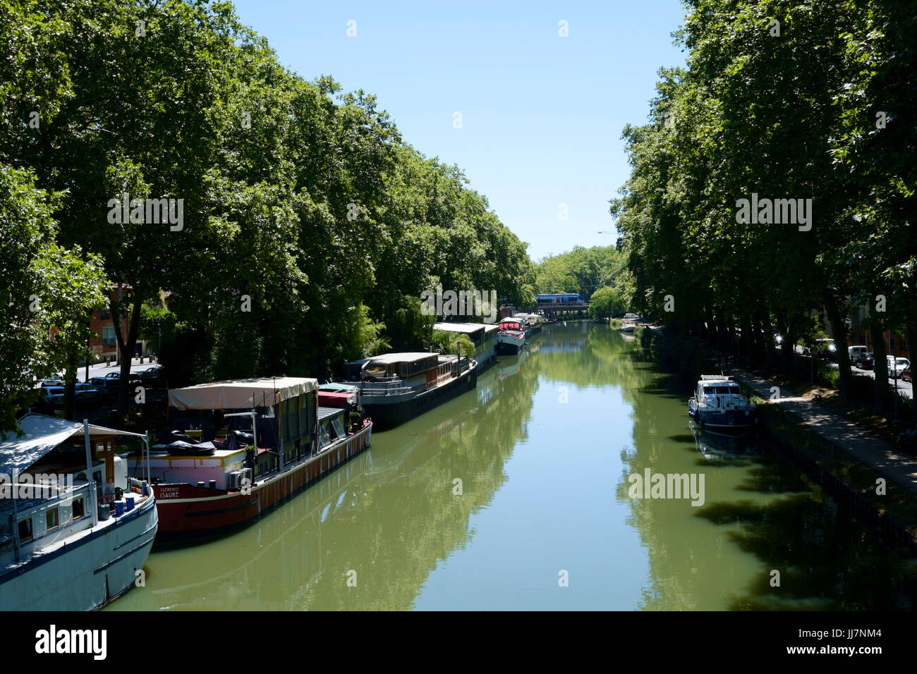 Canal du Midi à Toulouse, France Banque D'Images