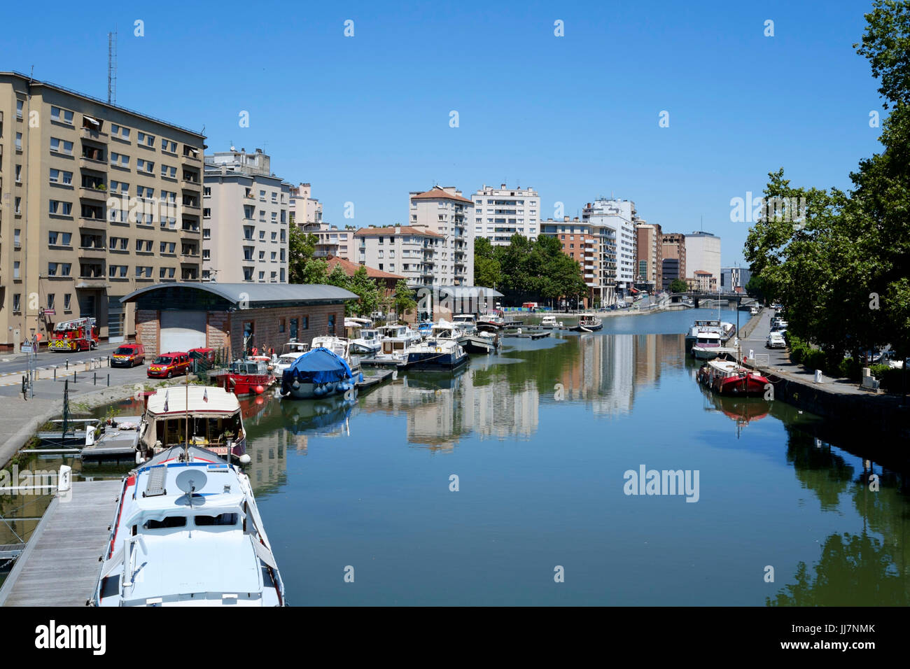 Canal du Midi à Toulouse, France Banque D'Images