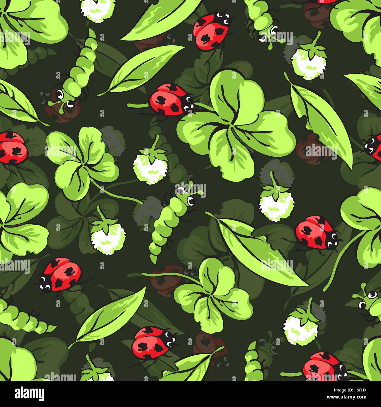 Caricature Dessin Beetle Coccinelle Et Les Chenilles