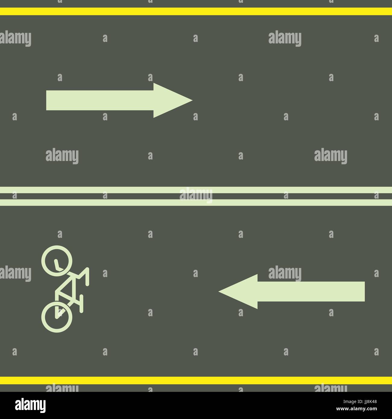 Piste cyclable, l'icône de style cartoon Illustration de Vecteur