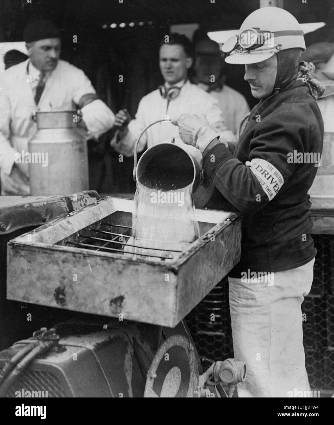 Frank Clement tops jusqu'à Brooklands Bentley douze double 1930 Banque D'Images