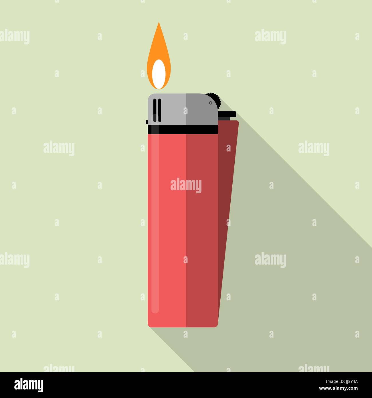 Feu rouge avec un briquet à gaz, télévision, isolé avec style long shadow,  illustration pour site web ou mobile app Image Vectorielle Stock - Alamy