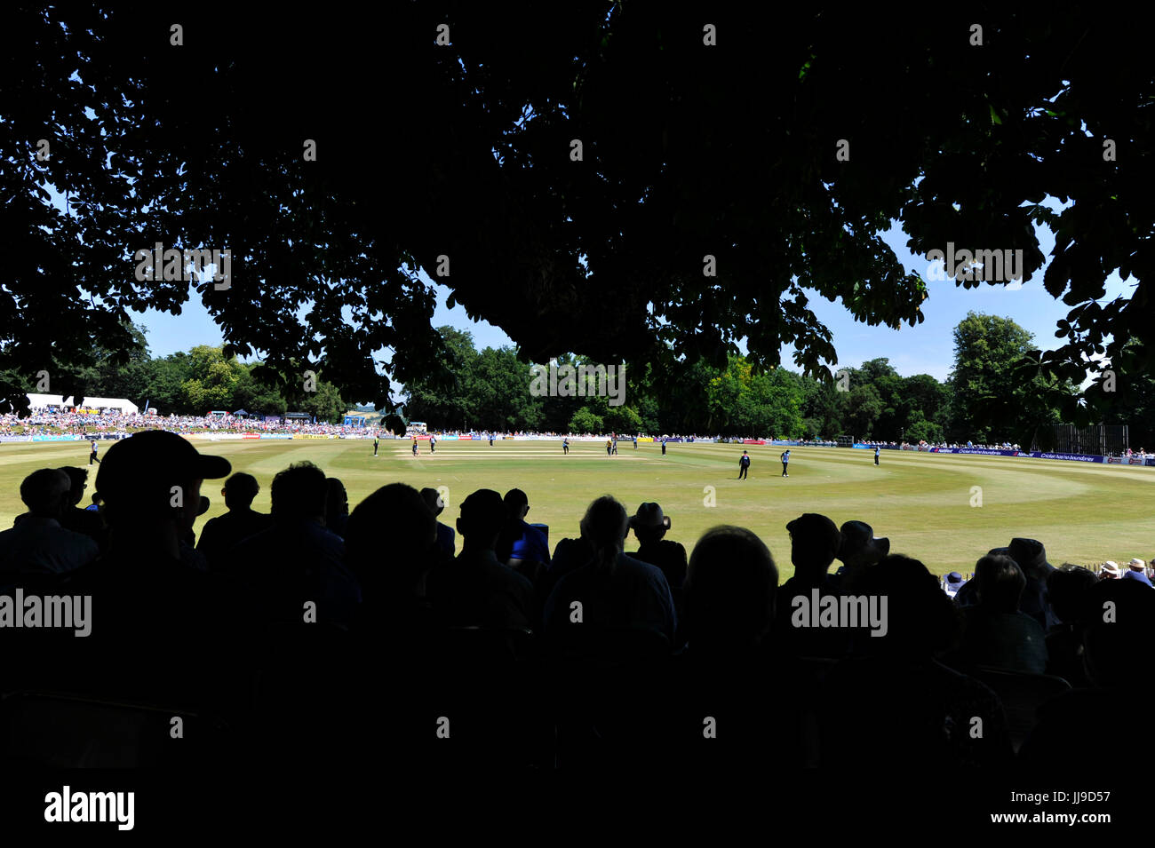 Sussex Sharks v Glamorgan dans la NatWest T20 match blast au château d'Arundel la masse dans le West Sussex UK Dimanche 9 juillet 2017 Banque D'Images