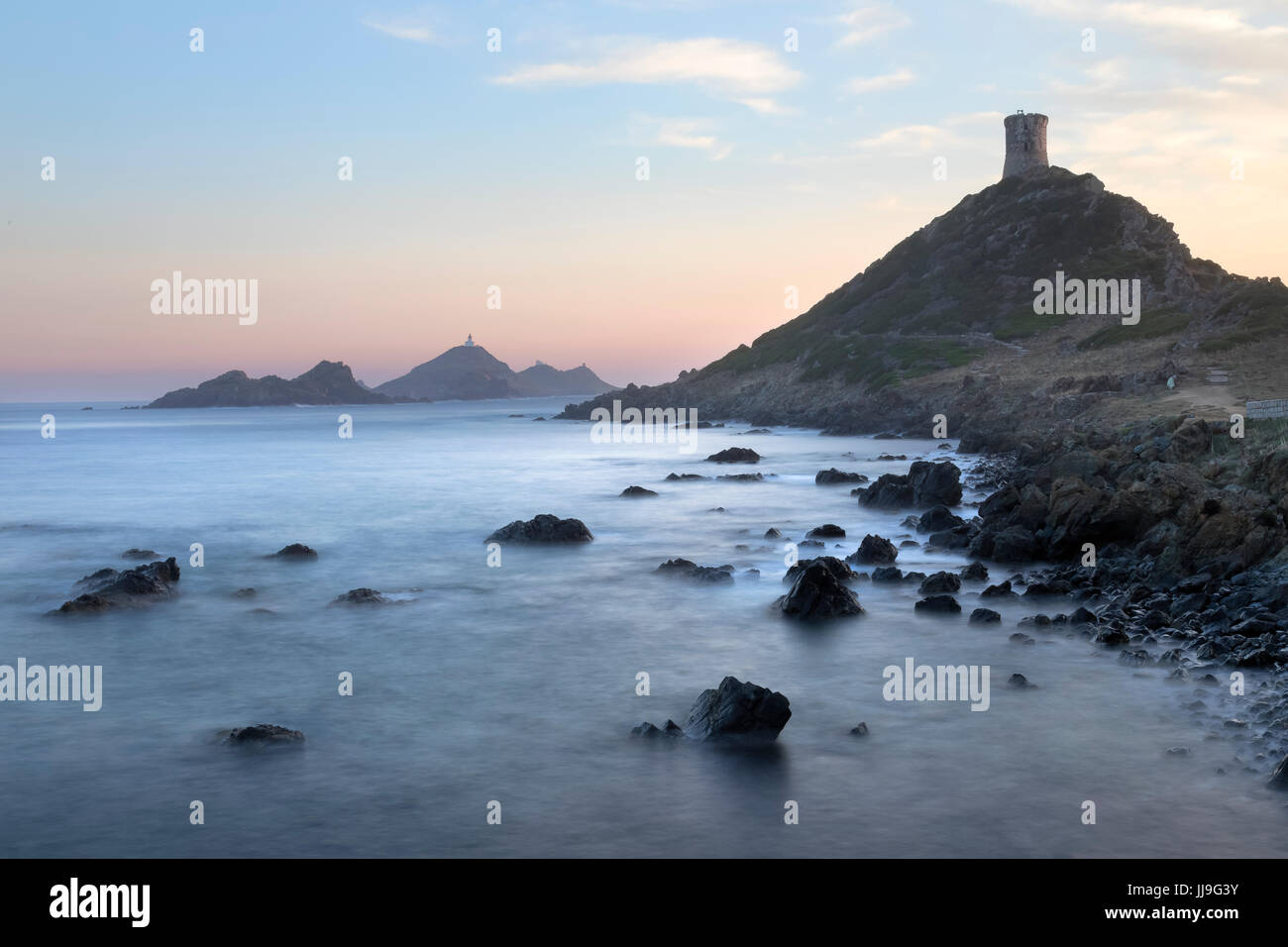 Pointe de la Parata, Sanguinaires, Ajaccio, Corse, France Banque D'Images