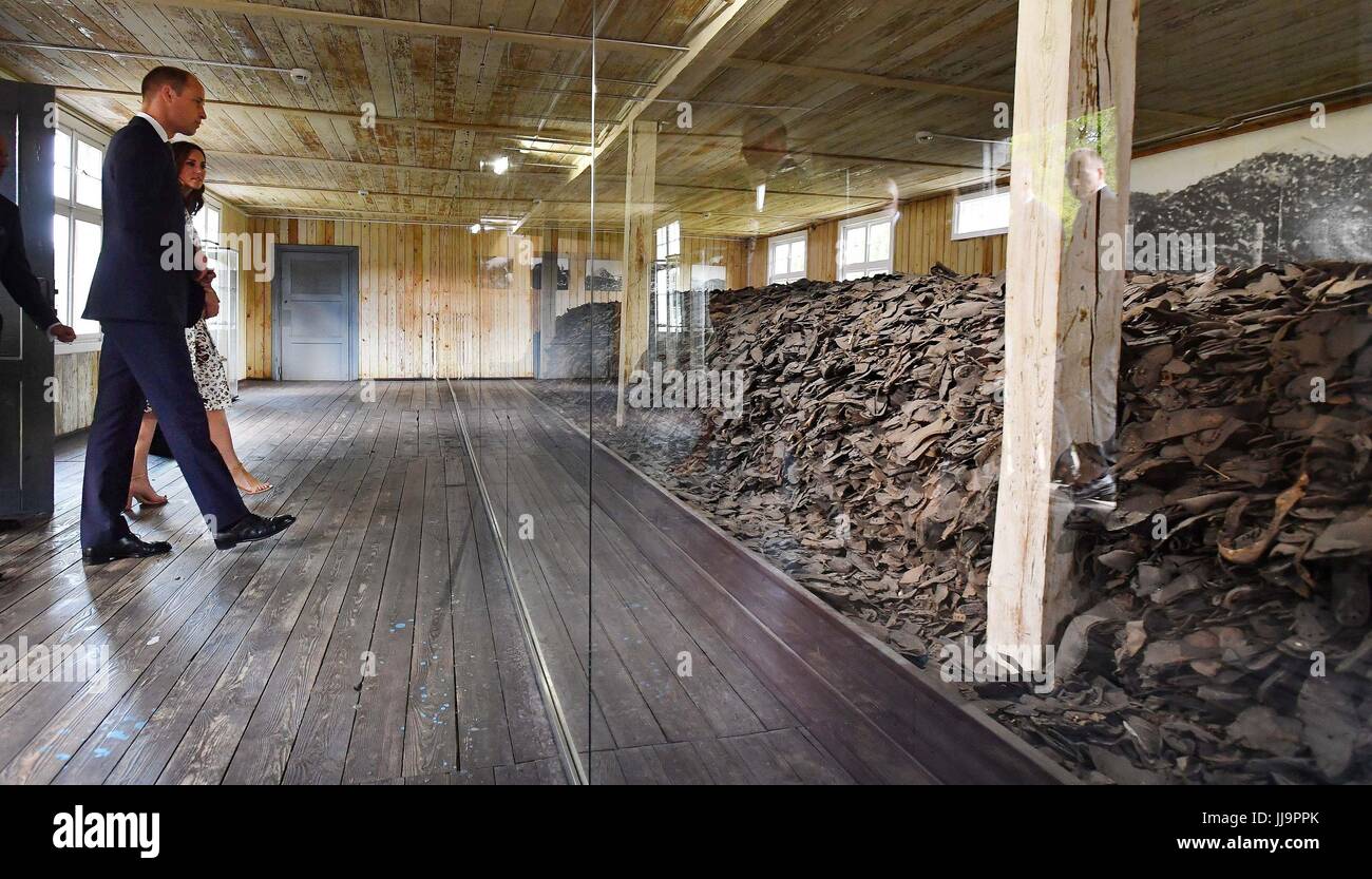 Le duc et la duchesse de Cambridge, visiter l'ancien camp de concentration de Stutthof, près de Gdansk, le deuxième jour de leur visite de trois jours en Pologne. Banque D'Images