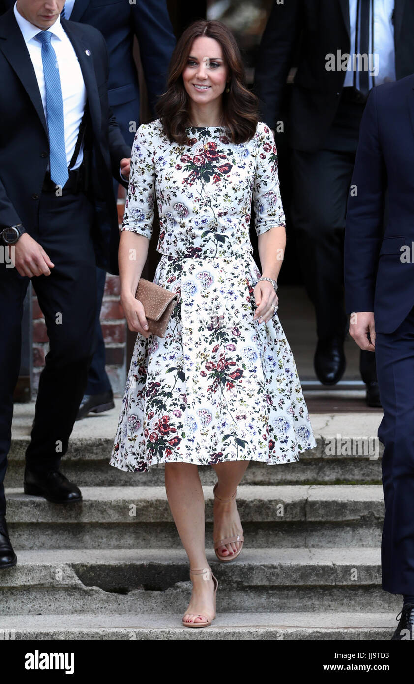 La duchesse de Cambridge lors d'une visite l'ancien camp de concentration de l'Allemagne nazie, Stutthof, le deuxième jour de leurs cinq jours tour de Pologne et l'Allemagne. Banque D'Images