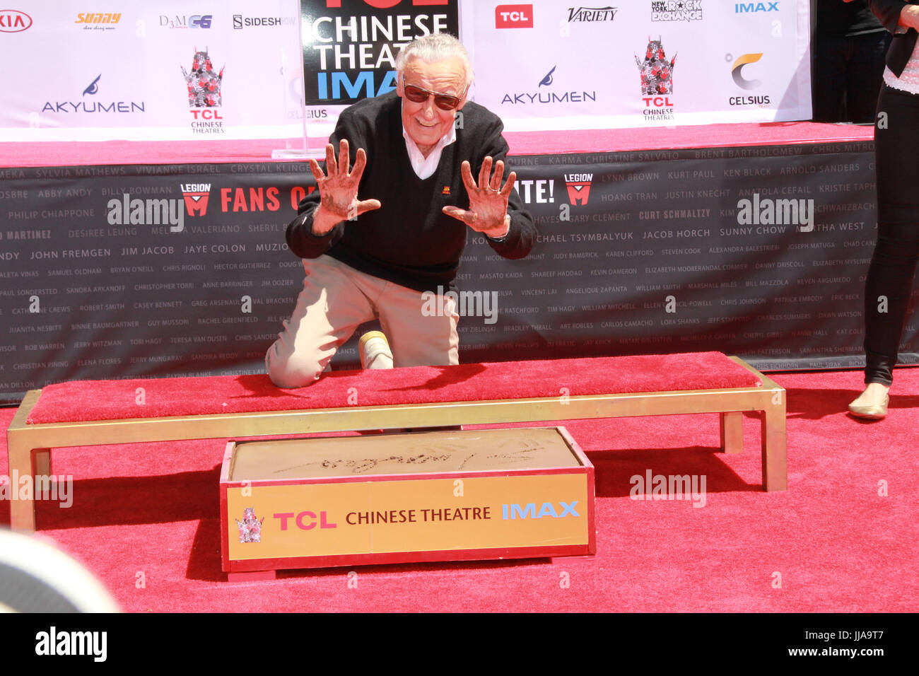 Los Angeles, USA. 18 juillet, 2017. 07/18/2017 Stan Lee Stan Lee, de part et d'empreinte écologique cérémonie tenue à la TCL Chinese Theatre de Los Angeles, CA Photo : Cronos/Hollywood News/Alamy Live News Banque D'Images