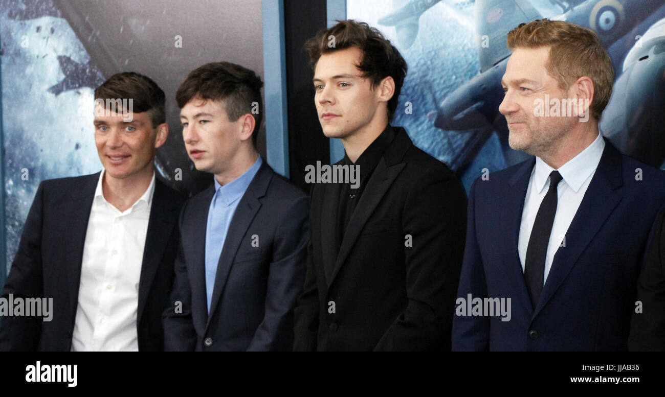 New York, USA. Juil 18, 2017. Gillian Murphy, Barry Keoghan, Harry Styles de Kenneth Branagh, assister à Warner Bros.Pictures présente une première mondiale de Dunkerque dans l'AMC Loews Lincoln Square 13 à New York le 18 juillet 2017. Credit : MediaPunch Inc/Alamy Live News Banque D'Images